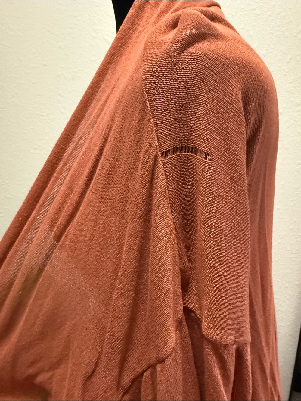 Lightweight Rust Open-Front Cardigan - Picture 5 of 7
